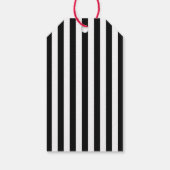 Rode rozen | Zwarte witte strepen | Derby Bedankt Cadeaulabel (Achterkant)