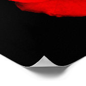 Rode rozenafdrukken poster (Hoek)