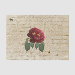 Rode rozenbijen tissuepapier