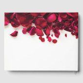 Rode rozenblaadjes bruiloft gastenboek (Achterkant)