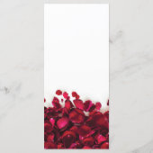 Rode rozenblaadjes bruiloft Menu (Achterkant)
