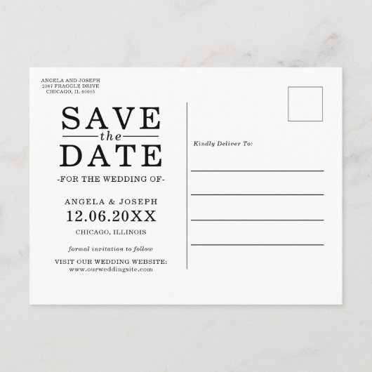 Rode rozenblaadjes bruiloft Save the Date Aankondigingskaart (Achterkant)