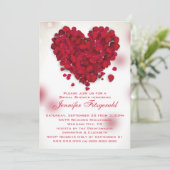 Rode rozenblaadjes houden van hart Vrijgezellenfee Kaart (Staand voorkant)