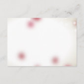 Rode rozenblaadjes Liefde Hart Trouwreceptie Informatiekaartje (Achterkant)