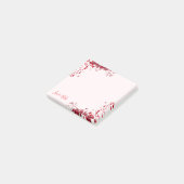 Rode Rozenblaadjes Liefdesbrief Notitieblok Post-it® Notes (Schuin)