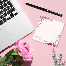 Rode Rozenblaadjes Liefdesbrief Notitieblok Post-it® Notes