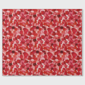 Rode Rozenblaadjes Romantische Bloem Bruidsmeisjes Cadeaupapier (Vlak)