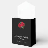 Rode Rozenblaadjes Trouwdag Bedankdoosjes (Geopend)