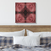 Rode rozenbloem Abstract Canvas Afdruk (Insitu (Slaapkamer))