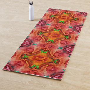 Rode rozenbloem Abstracte Natuur noodlijdend Yogamat