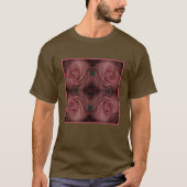 Rode rozenbloem Abstracte Natuur T-shirt (Voorkant)