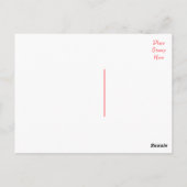 Rode Rozenbloem Blank Bloemen Zwarte Post Kaart (Achterkant)