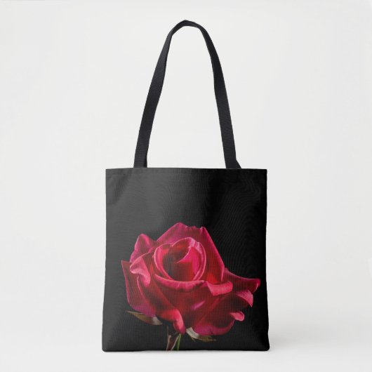 Rode rozenbloem bloesem tote bag (Voorkant)