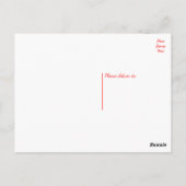 Rode rozenbloem Dank u Bloem Briefkaart (Achterkant)