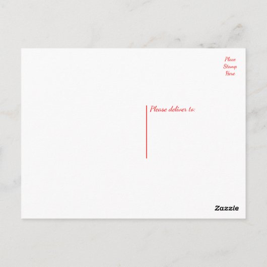 Rode rozenbloem Dank u Bloem Briefkaart (Achterkant)