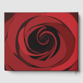 Rode rozenbloem gastenboek (Achterkant)