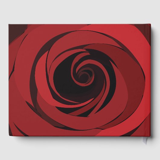 Rode rozenbloem gastenboek (Achterkant)