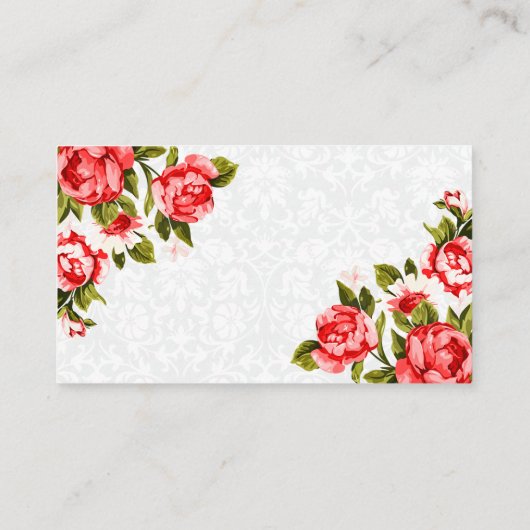 rode rozenbloem informatiekaartje (Achterkant)