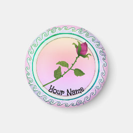 Rode rozenbloem magneet