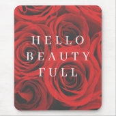 Rode rozenbloem Muismat (Voorkant)