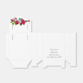 Rode rozenbloem, romantisch huwelijk bedankdoosjes (Uitgevouwen)