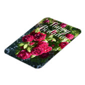 Rode rozenbloem Rozen Bloedbloem Dagelijkse Kaart Magneet (Linkerzijde)