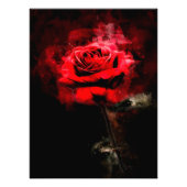 Rode rozenbloem waterverf - bb foto afdruk (Voorkant)