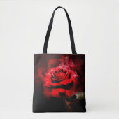 Rode rozenbloem waterverf - bb tote bag (Voorkant)