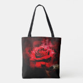 Rode rozenbloem waterverf - bb tote bag (Achterkant)