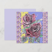 Rode rozenbloem Waterverf Bloem Verjaardag (Voorkant / Achterkant)