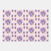 Rode Rozenbloem Waterverf Shabby Chic Rozen Inpakpapier Vel (Voorkant 2)