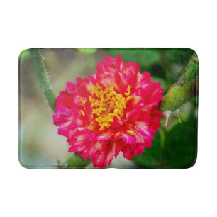 Rode rozenbloemen badmat