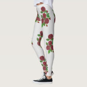 rode rozenbloemen leggings (Links)