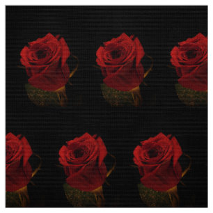 Rode rozenbloemen stof