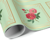 Rode Rozenbloesems Cadeaupapier (Rol Hoek)