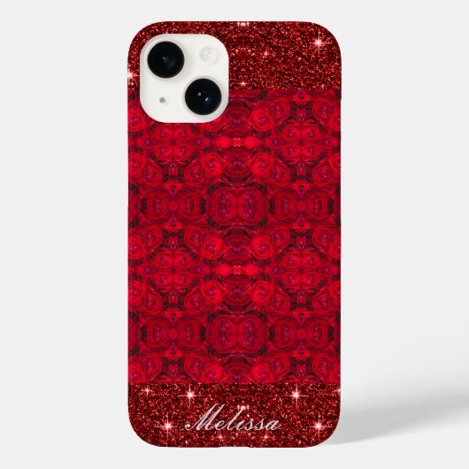 Rode rozenbloesems met dauwdruppels - custom Case-Mate iPhone case (Achterkant)