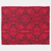 Rode rozenbloesems met dauwdruppels - fotografie fleece deken (Voorkant (Horizontaal))