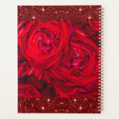 Rode rozenbloesems met dauwdruppels - fotografie planner (Achterkant)