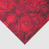 Rode rozenbloesems met dauwdruppels - fotografie tissuepapier (Detail)