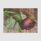 Rode rozenbruin hout Roestvast Antiek Tissuepapier (Voorkant)