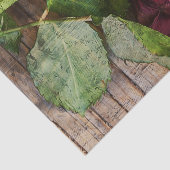 Rode rozenbruin hout Roestvast Antiek Tissuepapier (Detail)