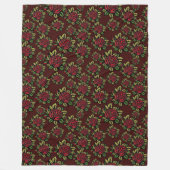 rode rozendeken fleece deken (Voorkant)