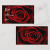 Rode rozendiepte van de liefde visitekaartje (Voorkant / Achterkant)
