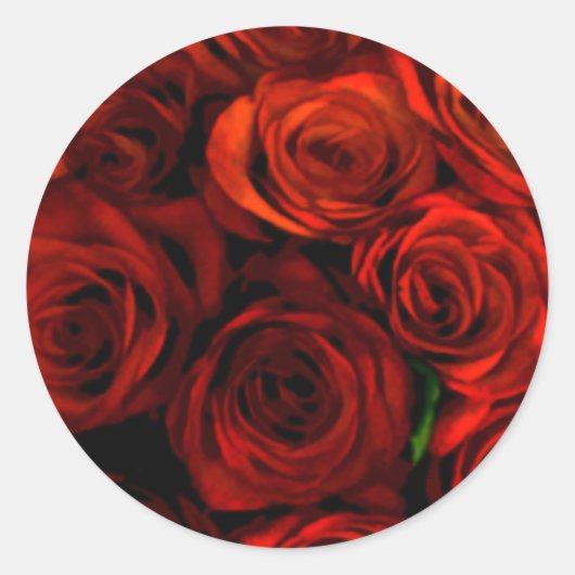 Rode rozenenvelop Stickers (Voorkant)