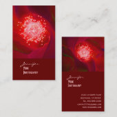 Rode rozenfotografie-visitekaartjes visitekaartje (Voorkant / Achterkant)