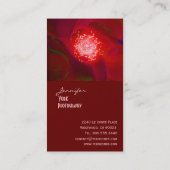 Rode rozenfotografie-visitekaartjes visitekaartje (Achterkant)