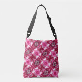 Rode rozenfractals Kruis Canvas tas (Voorkant)