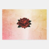 Rode rozenGothic op papierbladen voor perziken Inpakpapier Vel (Voorkant 3)