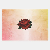 Rode rozenGothic op papierbladen voor perziken Inpakpapier Vel (Voorkant)