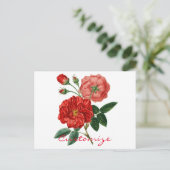 rode rozenillustratie Thunder_Cove Briefkaart (Staand voorkant)